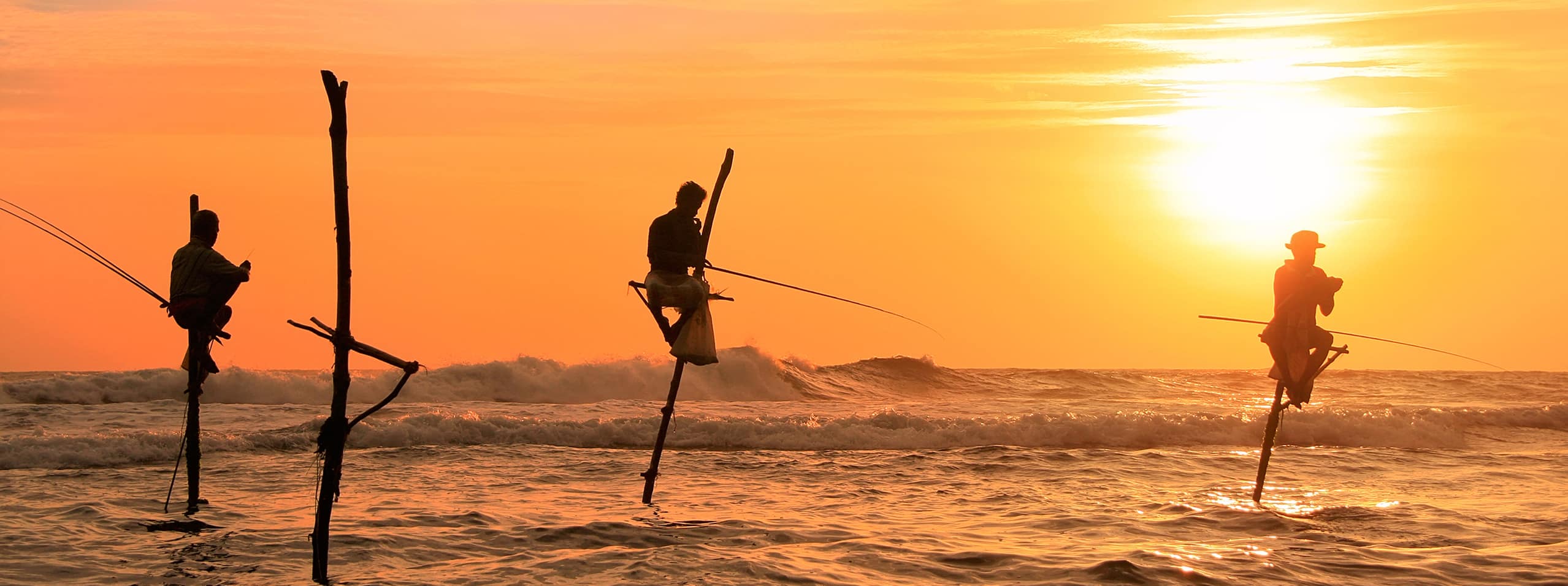 Hikkaduwa fisherman sunset